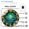 30cm Round Glass Clock Custom Logo Printing Silent Movement Contemporary Wall Clock