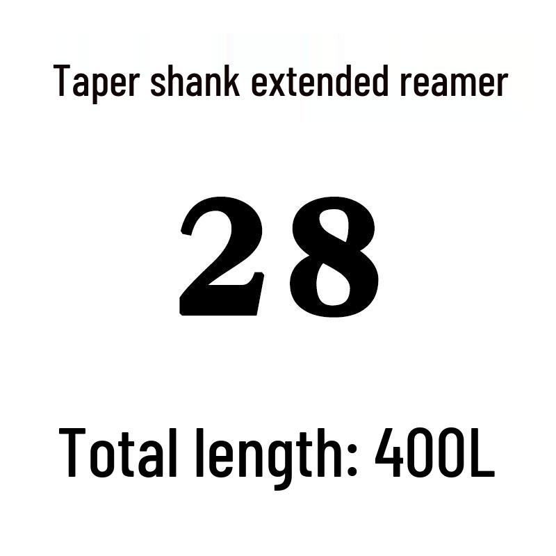 Extra Long High-Speed Steel Taper Shank Machine Reamer for Deep Holes, Sizes 16, 18, 20, 22, 24, 25, 30, 40