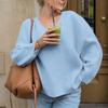 Women's Tops Long Sleeve Shirt V Neck Casual Loose T Shirt Tops