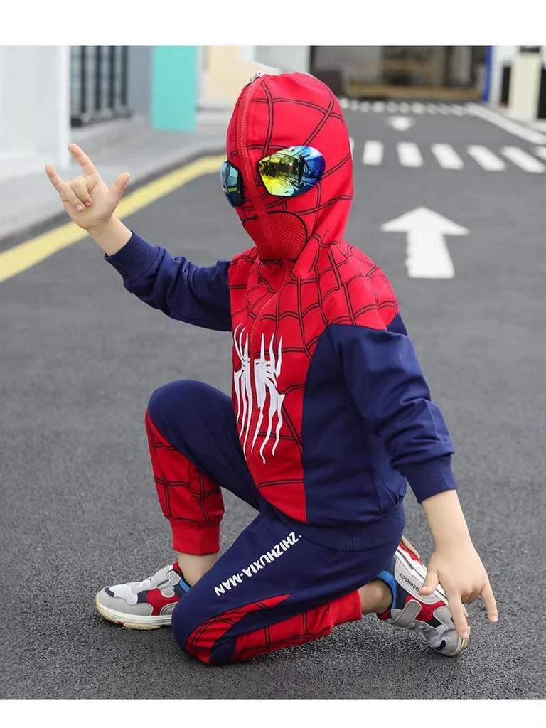Spider-Man & Ultraman Boys' Spring/Autumn Two-Piece Sports Set