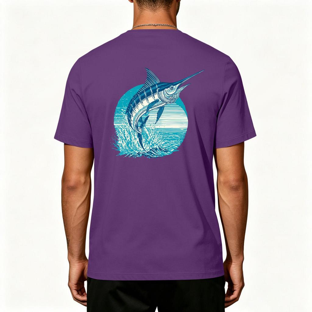 Men's Outdoor Fishing T Shirt Short Sleeve UPF 50 Plus Sun Protection Cooling Stretch Fabric Sports Top