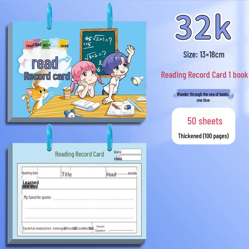 Children s Reading Record Loose-Leaf Cards: Good Words & Sentences Notebook