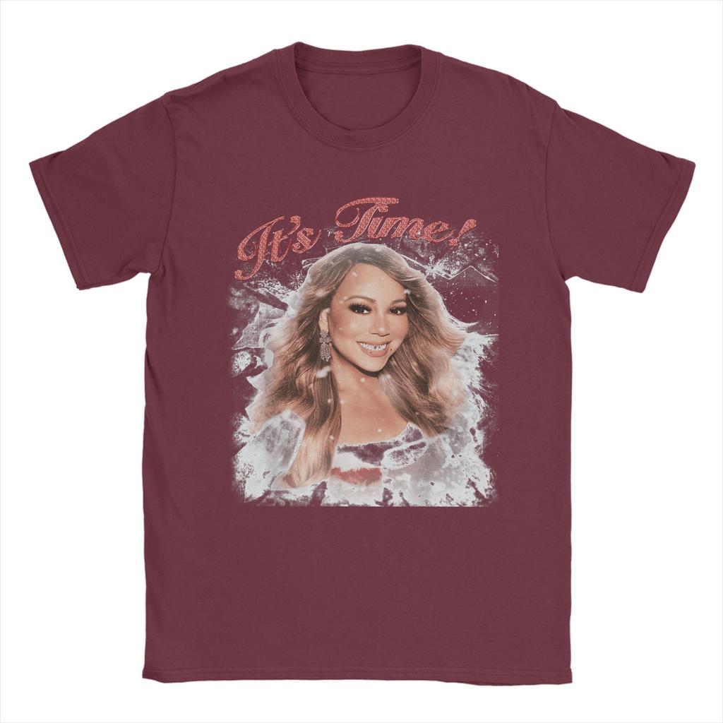 Men's T Shirt Mariah Carey It's Time 2025 T-Shirts Harajuku  Summer Tees Vintage Design Cotton Clothes Gift Idea