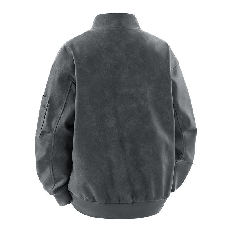 Autumn and Winter New American Pilot Motorcycle Leather Jacket Men's Loose Casual Men's Handsome Wild Retro Coat.