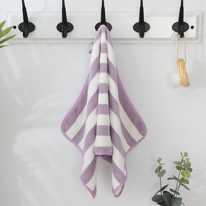 High-Density Warp Knitted Coral Fleece Bath & Face Towel with Logo - Thickened Gift Option