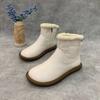 Fur Flats Women Snow Ankle Boots Leather Short Plush Cotton Shoes  Trend  Designer Warm Cozy Casual Winter