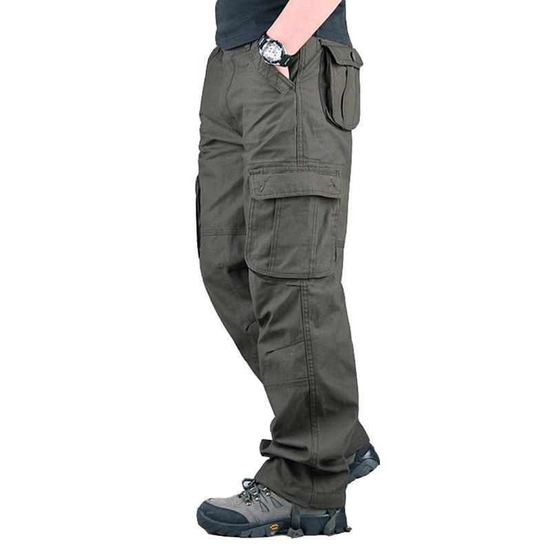 Men's Outdoor Multi-Pocket Loose Fit Straight Trousers