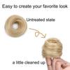Synthetic Messy Dount Hair Buns Updo Chignon With Elastic Hair Exension for Women Daily Lazy Hair Accessories
