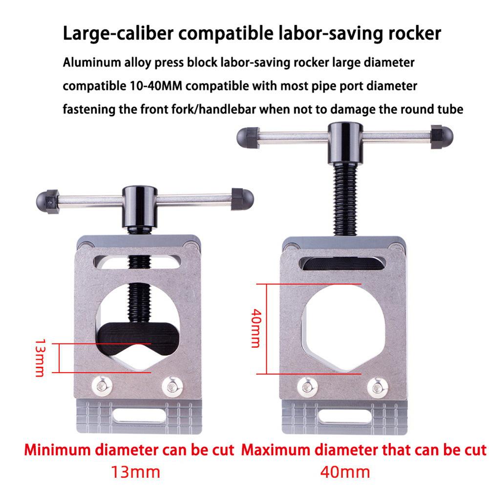 MTB Rennrad Werkzeugsatz Führung Festes Rohrschneidewerkzeug für Fahrrad Gabelbrücke Sattelstütze Rohr Lenker