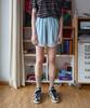 Nokeontencheu 198. Flower Lace Shorts _ Sky Blue