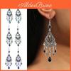 Hook Pair Boho Earrings 1 Style Hollow Flower Design Drop Earrings With