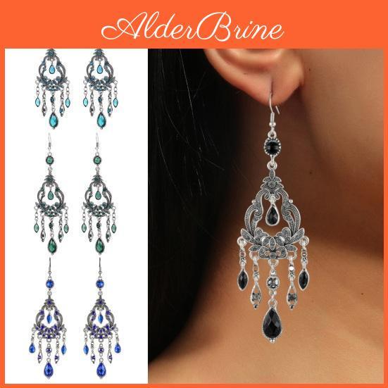 Hook Pair Boho Earrings 1 Style Hollow Flower Design Drop Earrings With
