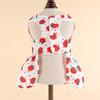 Eye-catching Breathable Dog Dress Thin Strawberry Printed Pet Skirt Red Tone Lightweight Cat Apparel Daily Wear