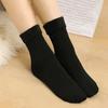 2 Pairs Womens Mens Solid Color Socks Autumn And Winter Thickened Plush Warm Medium Tube Socks Snow Socks
