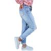 Women Color Hole Low Waist Jeans Flares Fashion Pants Trouser