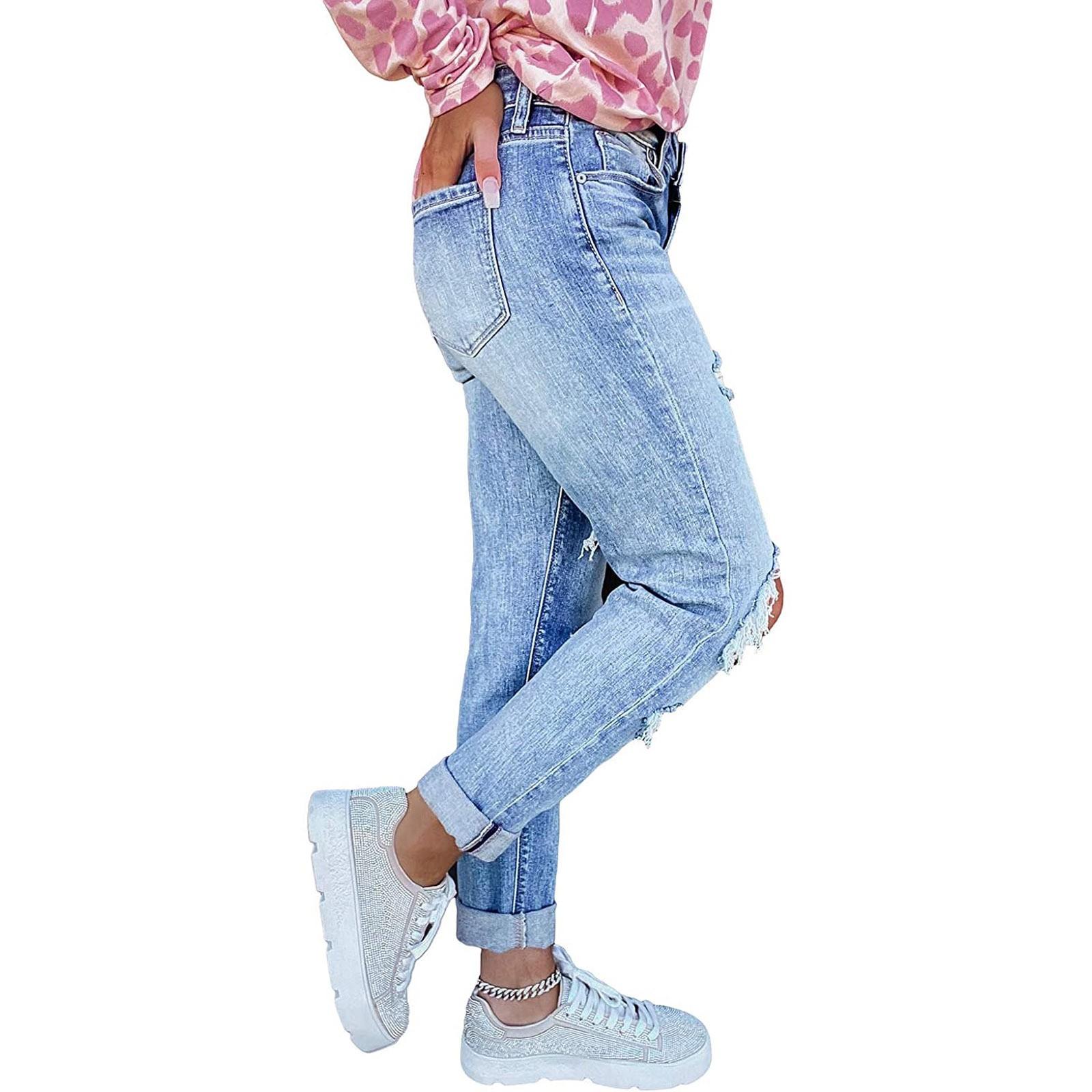 

(SU)Женские однотонные джинсы с низкой талией и расклешенными брюками, модные брюки