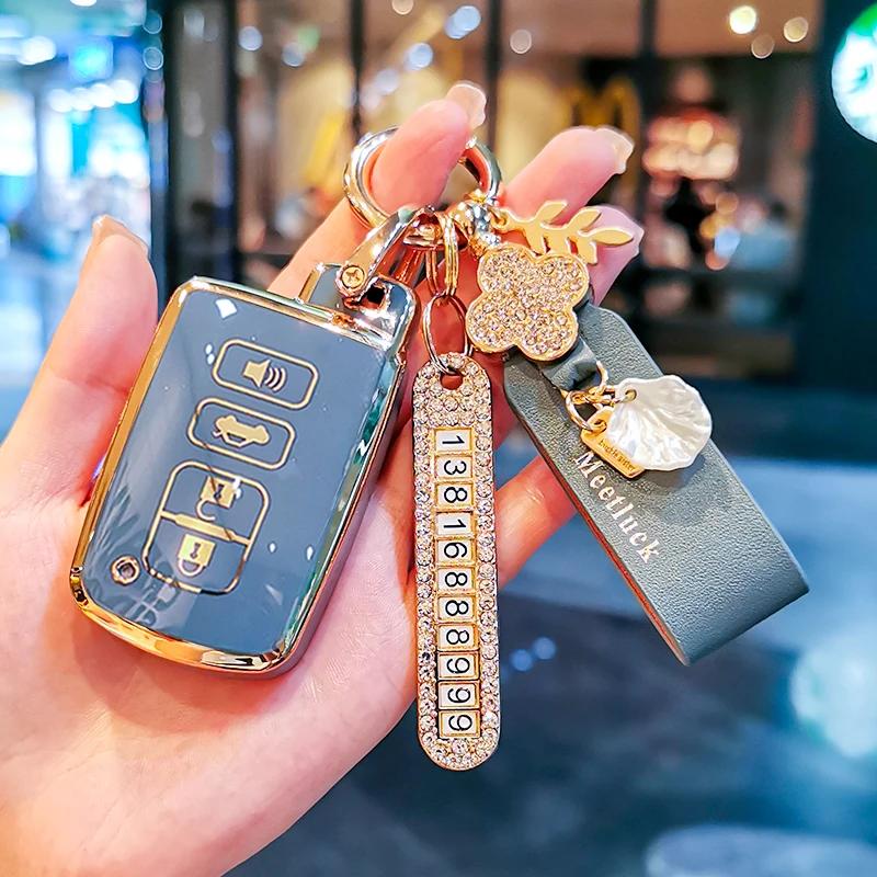 Styling Mouldings New TPU Car Remote Key Case Cover Protect Shell Bag For Toyota Camry Corolla RAV4 Highlander Avalon 2015 - 201