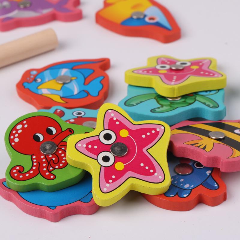 Magnetic Fishing & Building Blocks Toy - 15 Pieces for Parent-Child Interaction & Toddler Development