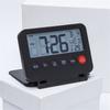 Travel Small Digital Alarm Clock Large LCD Display Front Button with Date Temperature Snooze Backlight Battery Operated