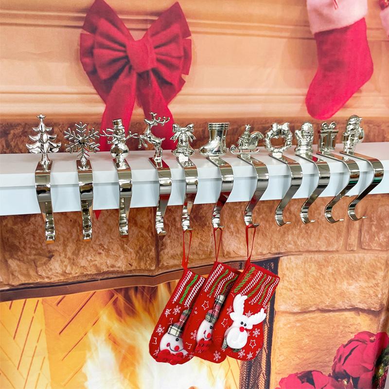 1 Stück eiserne Weihnachtshaken für Sockel und Ornamente, Metallhaken Typ B geeignet für saisonale Heimdekoration