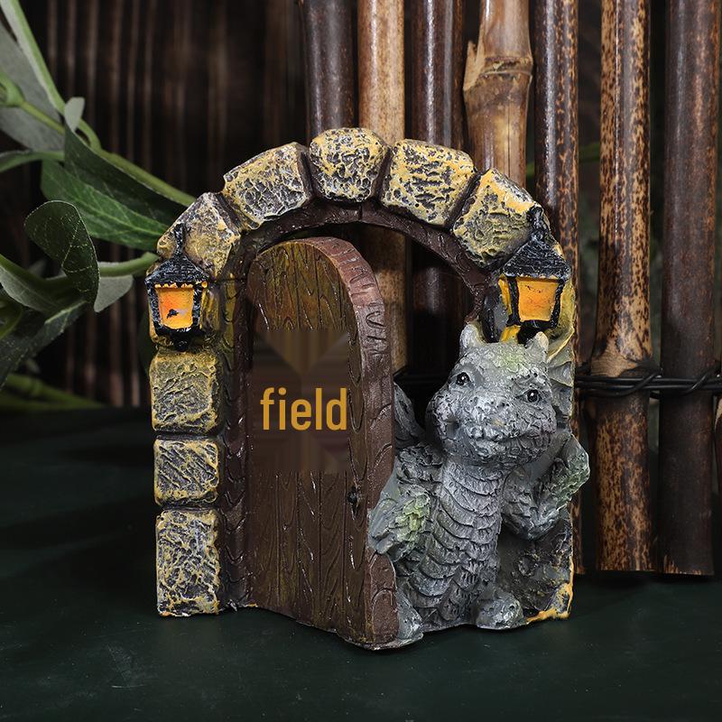 Статуэтка Феи Окно Чтение Динозавр Сад Смоляное Украшение