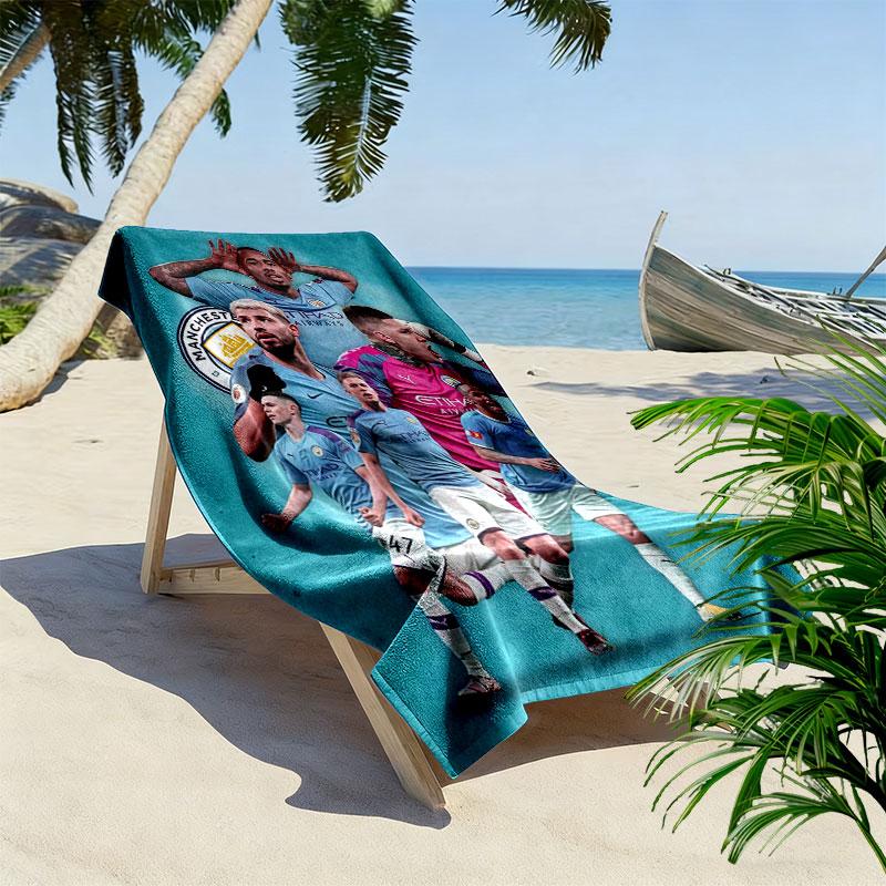 The Blues Print Beach Towel, Large Soft Quick Dry Towel for Beach Camping Swimming