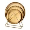 YouShu Gold Stainless Steel Foldable Triangular Dish Rack - 4 Pack