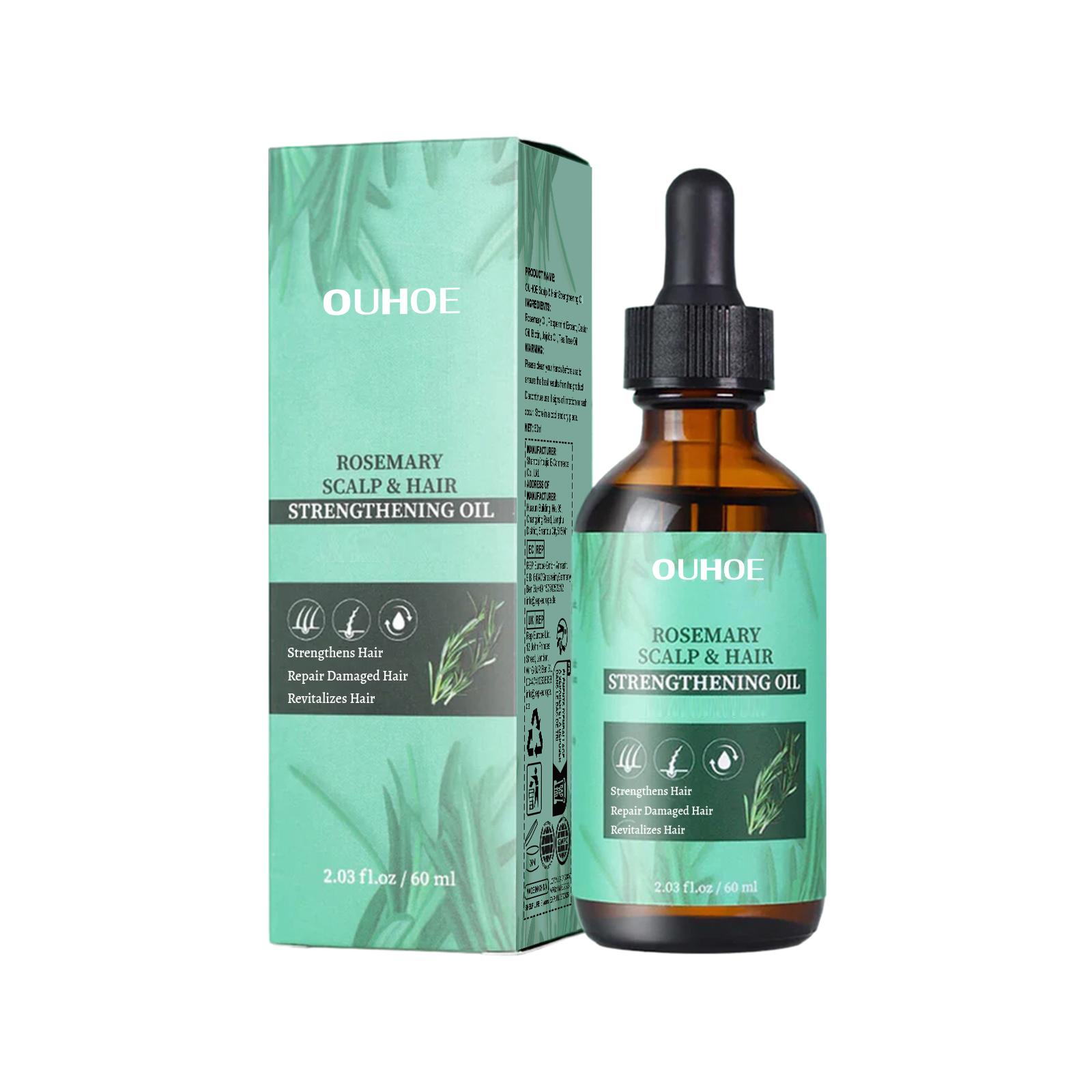 OUHOE Rosemary Hair care essential oil gently nourishes hair, brightens care, moisturizes and softens hair, hair care essential oil