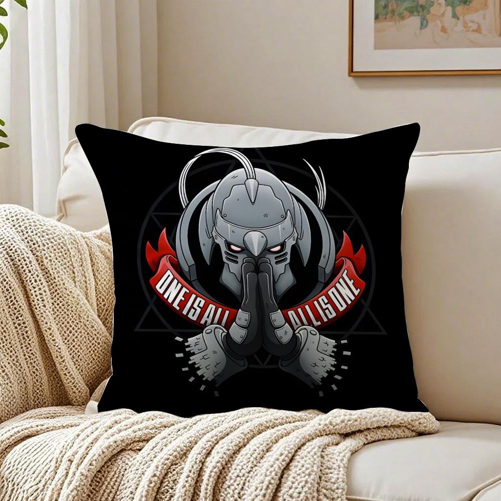 

Anime Adventure FFullmetal AAlchemist Cushion Cover Pillowcase Antidustmite living Room Sofa Decor Cushion Room 30X30cm
