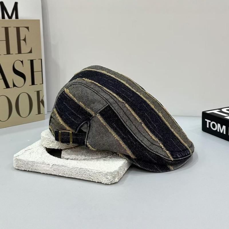 Spring and summer literary and retro beret female niche street versatile curved brim forward hat male painter hat