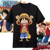 One Piece Anime Character Printing Oversized Cotton Tshirt Men and Women Comfortable Y2K Childrens Clothing Summer Tshirt