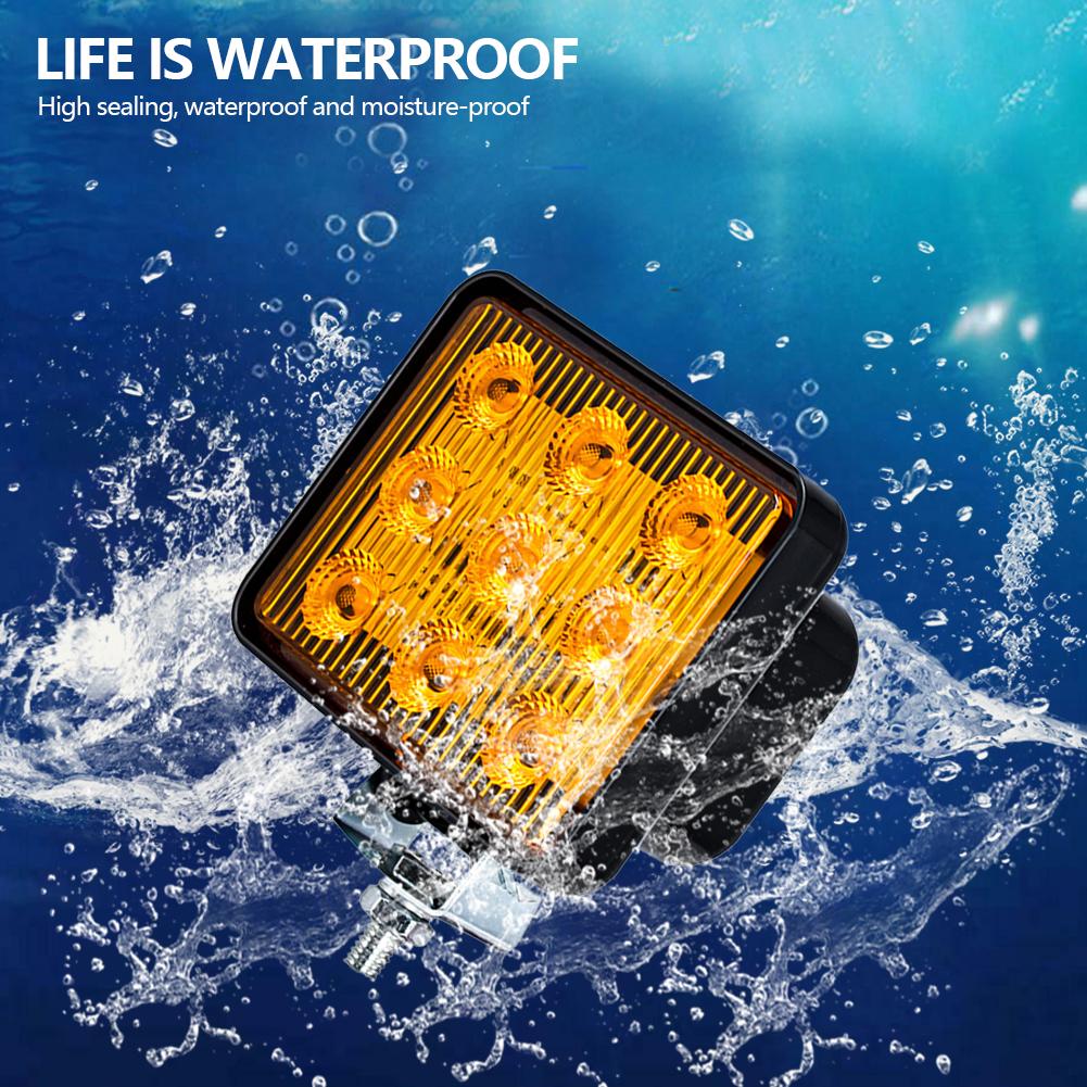 9 LED 5W Spot Work Light 12V 24V Flashing Car LED Spotlight Square Auto Truck Off Road Mini Ledbar atv Offroad Accessories 4x4