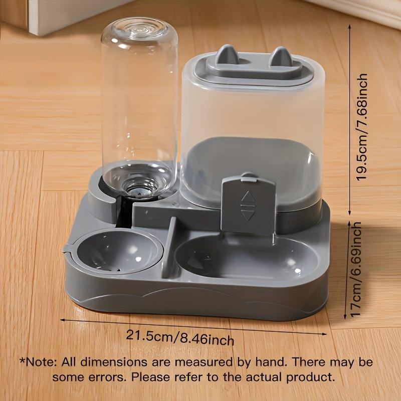 

Automatic Pet Feeder For Cats And Dogs Stainless Steel Double Bowls Food Water Dispenser 2 In 1 Design Non Clean Durable Suppli серый