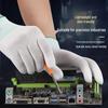 36 Pairs Thin White Nylon PU Coated Anti-Static Gloves - Durable, Dust-Free Labor Protection