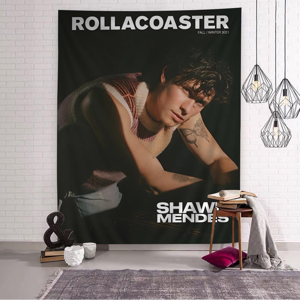 Zpěvák Shawn Mendes Hippie Nástěnné Tapiserie Umění Sci-Fi Místnost Domácí Dekorace Kawaii Dekorace Místnosti