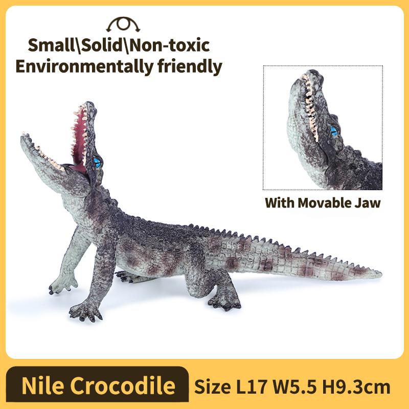 Alligator Crocodile Figurine Plastic Model Figure - Enjoyable Instructive Enjoy Toy Designed for Boys Girls and Children Ages 18M