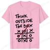 Retro Men's T-Shirt Think Outside The Box Print Short Sleeve T-Shirt Summer Casual Tees Top Loose Oversized T-Shirt for Men
