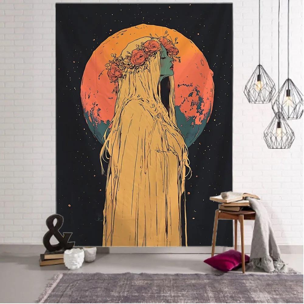 Abstract Home Personality Decoration Bohemian Starry Sky Tapestry Wall Hanging Bedroom Dormitory Fabric