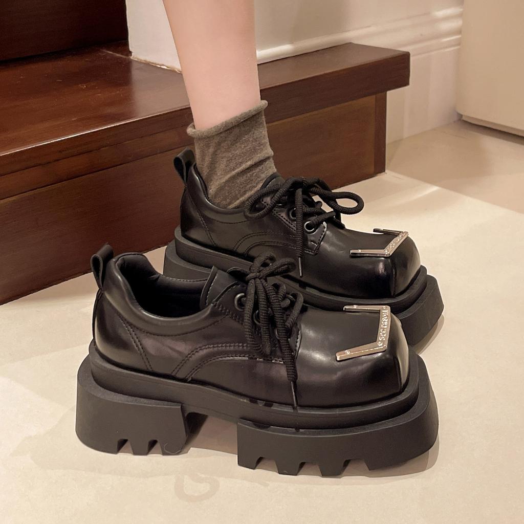 European and American Neutral Hip-hop Style Single Shoes Women's 2025 Spring New Niche Design Comfortable and Non-slip Small Leather Shoes