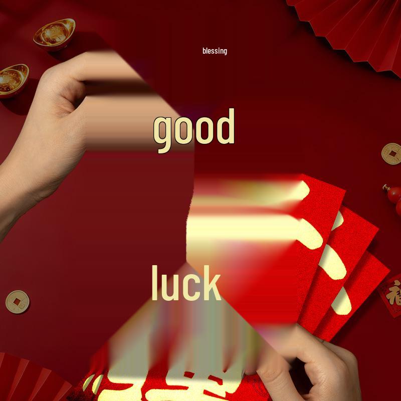 

2026 Year of the Horse New Year Lai See Envelope with Glitter for Spring Festival - Creative Red Envelope for Luck and Good Fortune 6 pack