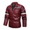 Outono jaqueta de couro masculina casual streetwear pu casacos homens