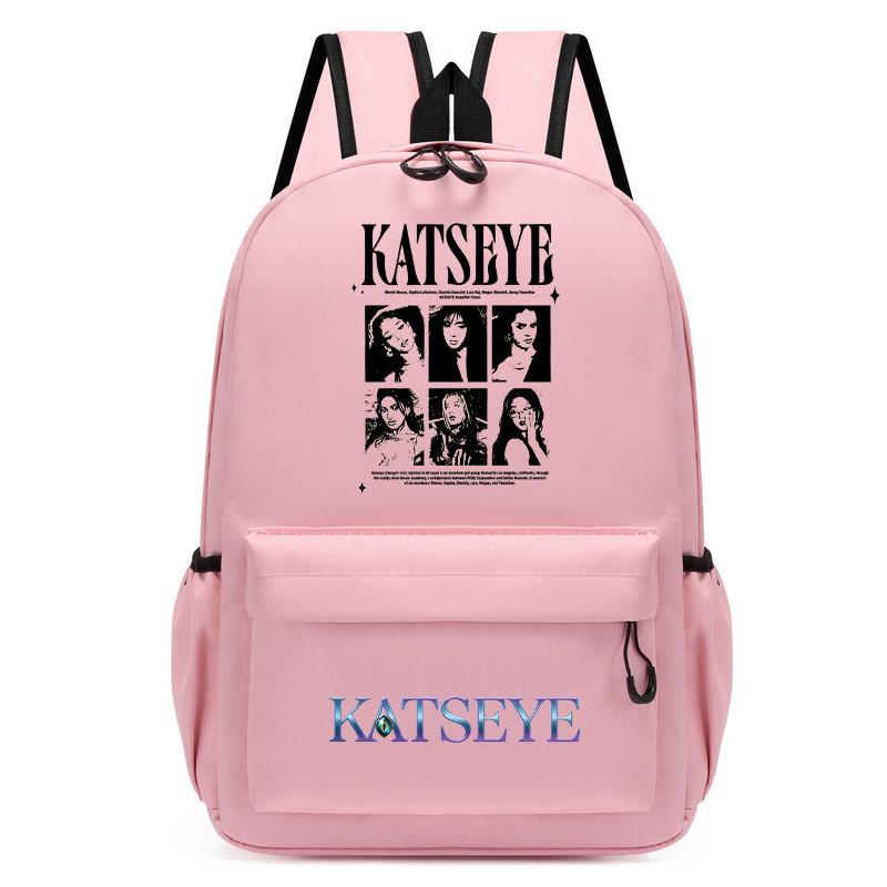 60123-13 Mochila Infantil KATSEYE Estampada Estudiante Escolar Impermeable