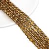 Oval Faceted Gold-Edged Glass Crystal Rice Beads for Jewelry Making