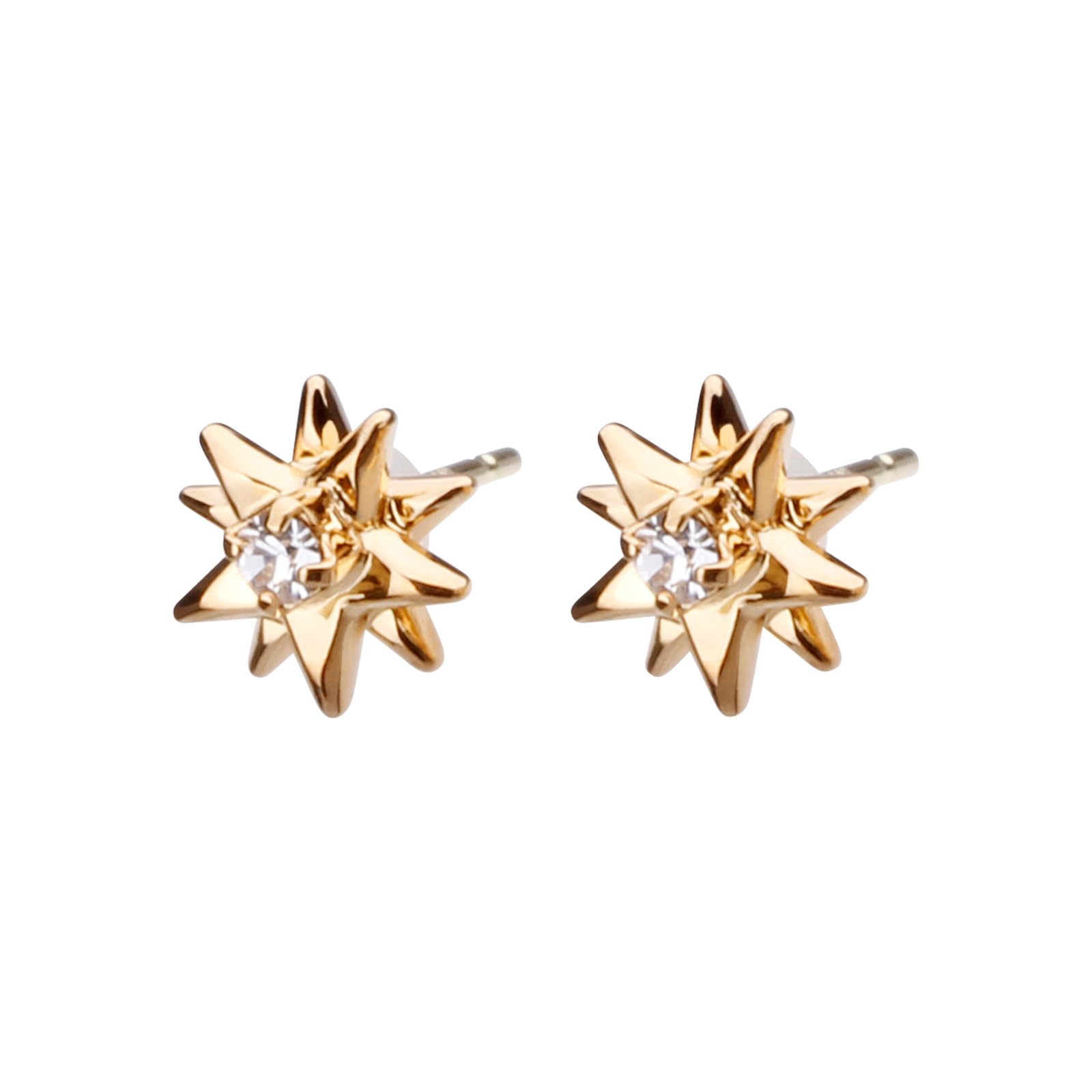 

LOKUMI Made in 18K K18 Petite Sparkle Simple Small Star Nickel Earrings, Japan, Gold, Post, K18, Hypoallergenic, Star, Women s, Stud, Small, Earrings,