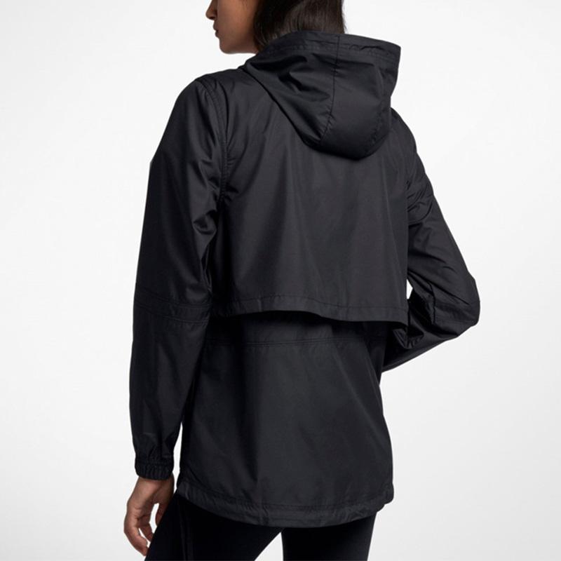 Nike Contrast Hooded Windbreaker Casual Jacket Women Jackets Black AJ2982-010