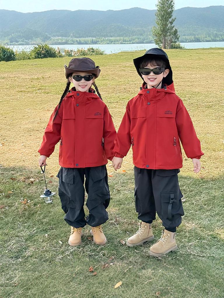 2025 Kids' Three-in-One Windbreaker Jacket - Spring/Autumn Style for Boys and Girls