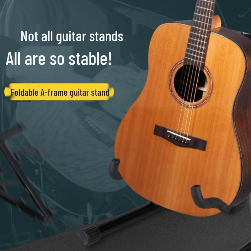 A-frame Foldable Guitar Stand for Acoustic, Electric, Bass, Pipa, Liuqin, Ruan