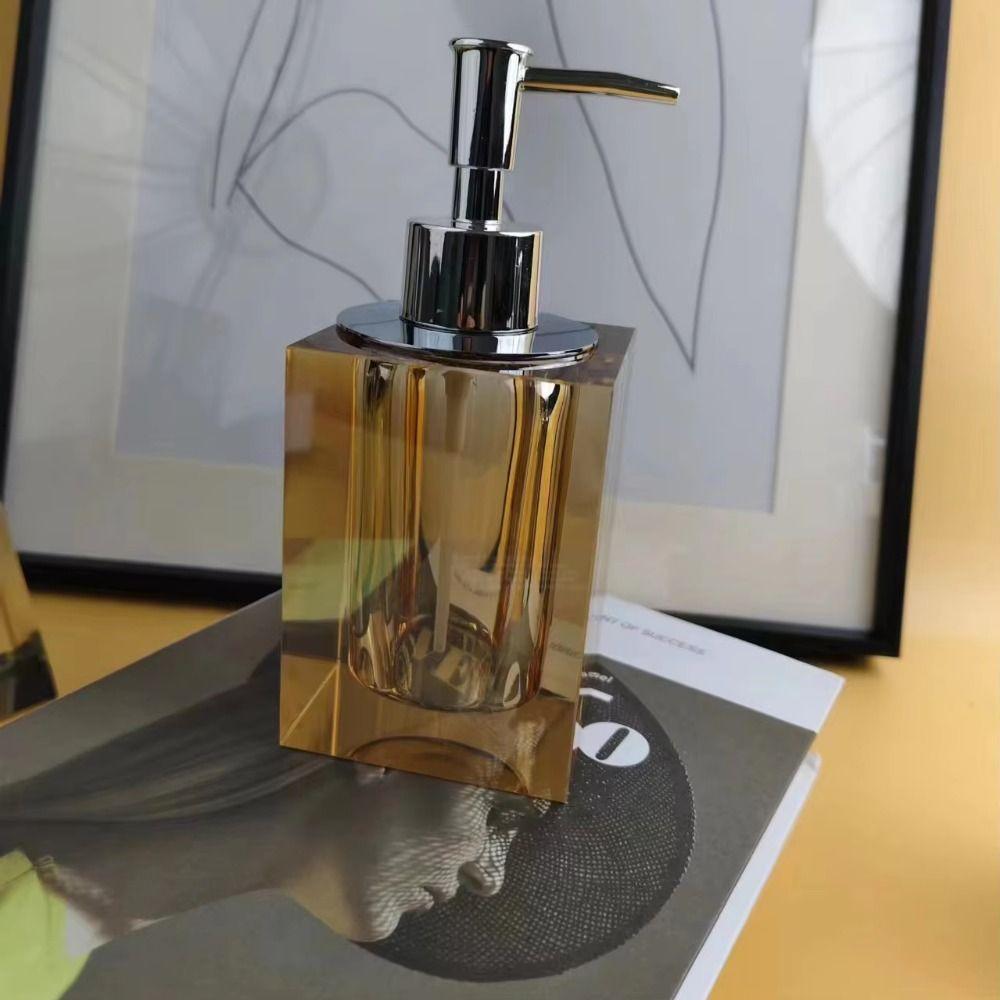 Refillable Hand Sanitizer Dispenser Press Type Liquid Soap Container Crystal Lotion Bottle Hotel