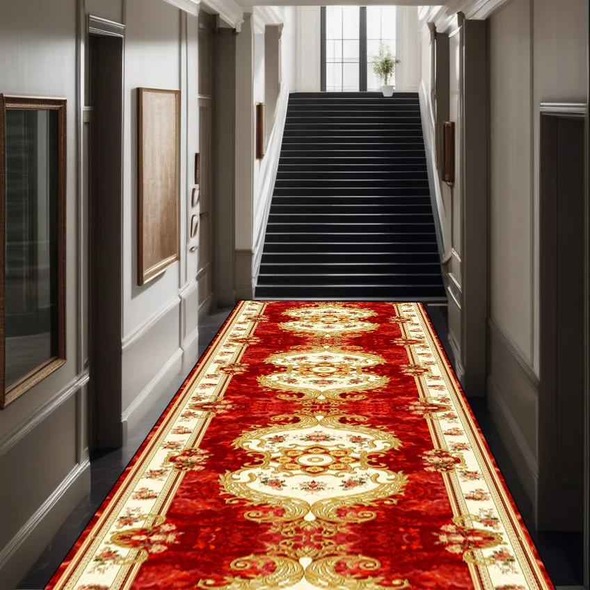 Classical Luxury Runner Carpet Hallway Decoration Home Carpets for Living Room Large  Passageway Floor Mats Long Corridor Rug