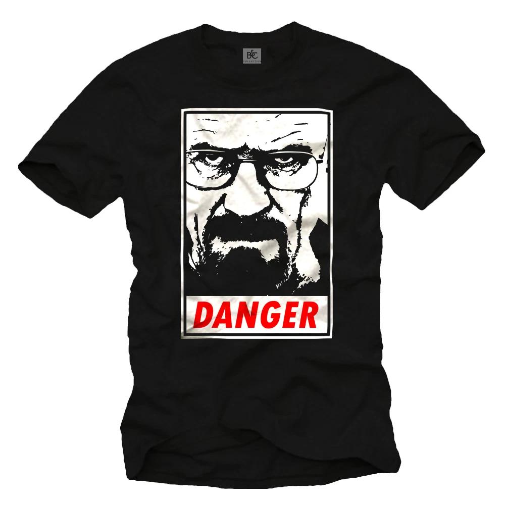 BAD WALTER WHITE MEN T-shirt WHIT BREAKING HEISENBERG - SHORT SLEEVE DANGER TEE L
